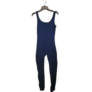Mega Line Junior Girls Blue Sleeveless Scoop Neck One Piece Jumpsuit Size Small